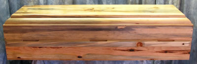 blue pine caskets help reduce green house gases.